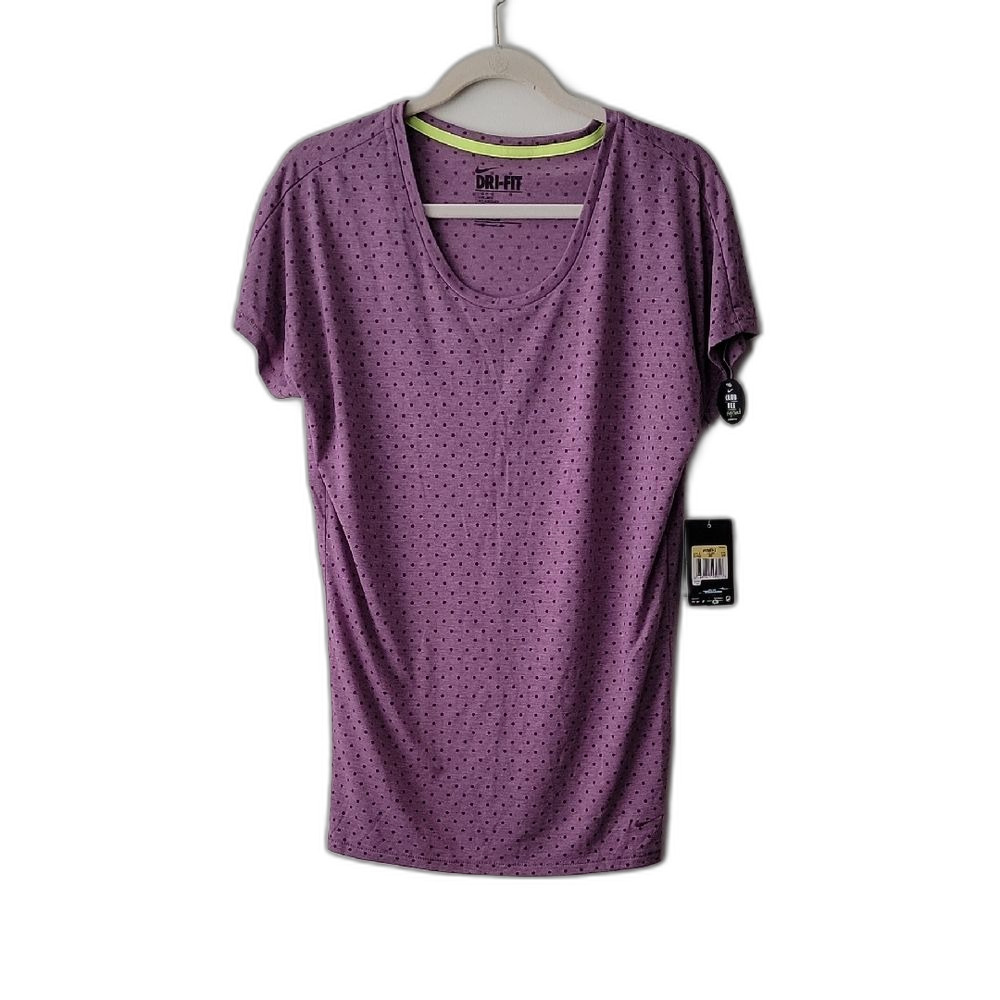 Nike Sporty Purple Polka Dot Dri-FIT Women's Short Sleeve Tee